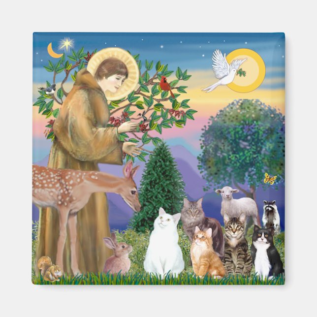 Imán Hermana Frances Blessing 5 gatos (Frente)