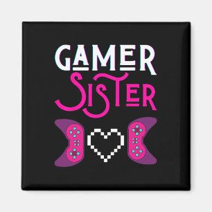 Imán Hermana Juega Video Game Funny Sisters Gaming Sis
