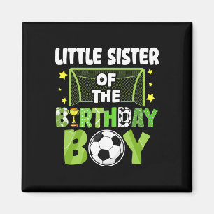 Imán Hermana Menor de Fútbol Cumpleaños Niño Fiesta Fam