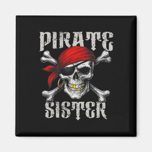 Imán Hermana Pirata Jolly Roger Bandera Y Crossbone Cal