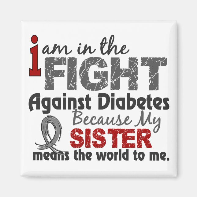 Imán Hermana Significa Mundo Para Mí Diabetes (Frente)