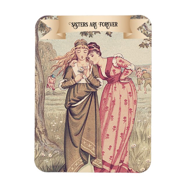 Imán Hermanas victorianas de época Bella Artes de Regen (Vertical)