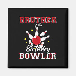 Imán Hermano De La Bola De Bolos De Cumpleaños De Bowle