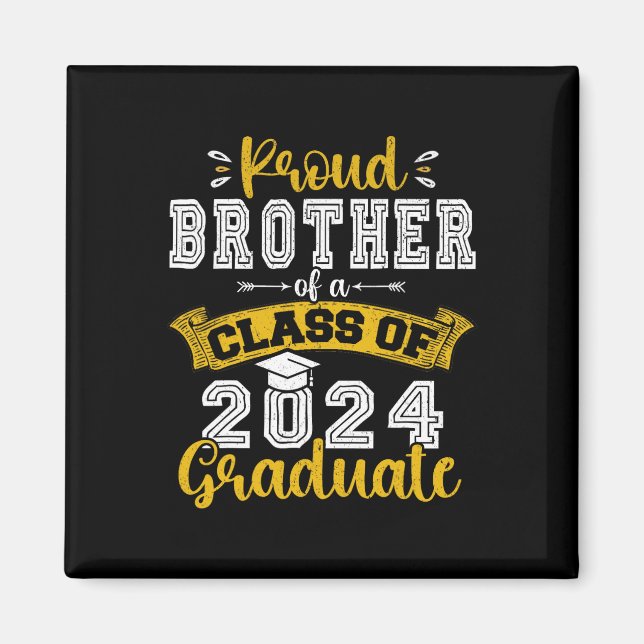 Imán Hermano De Un Cl De 2024 Graduado Graduado Graduad (Frente)