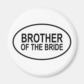 Imán Hermano del Boda de la novia Oval