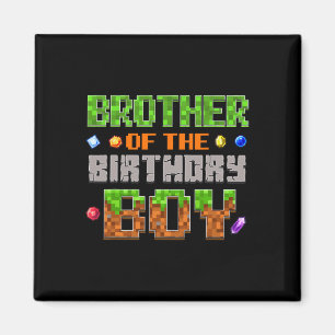 Imán Hermano Del Cumpleañero Partido Videojugador Pixe