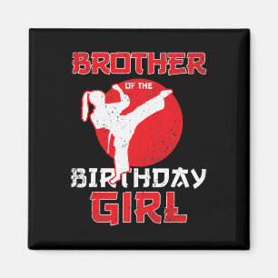 Imán Hermano Del Cumpleaños Karate Taekwondo Chica Mart