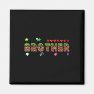 Imán Hermano Del Niño Cumpleañero Juego De Pixeles Coin