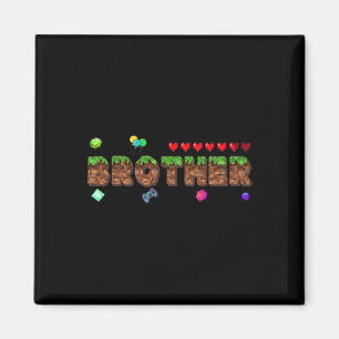 Imán Hermano Del Niño Cumpleañero Juego De Pixeles Coin