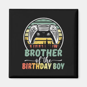 Imán Hermano Del Niño De Cumpleaños Video Gamer Falso