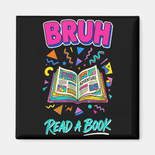 Imán Hermano lee un libro divertido lectura ratón de bi