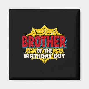 Imán Hermano menor del niño de cumpleaños tema de araña