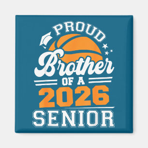 Imán Hermano Orgulloso Baloncesto Senior 2026 Arte Gráf