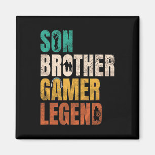 Imán Hermano Video Gamer Leyenda Familia Pareja