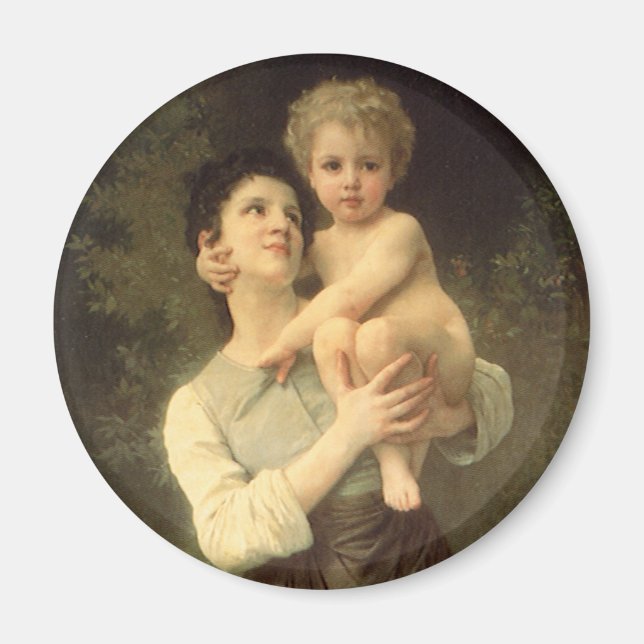 Imán Hermano y hermana de William Adolphe Bouguereau (Frente)