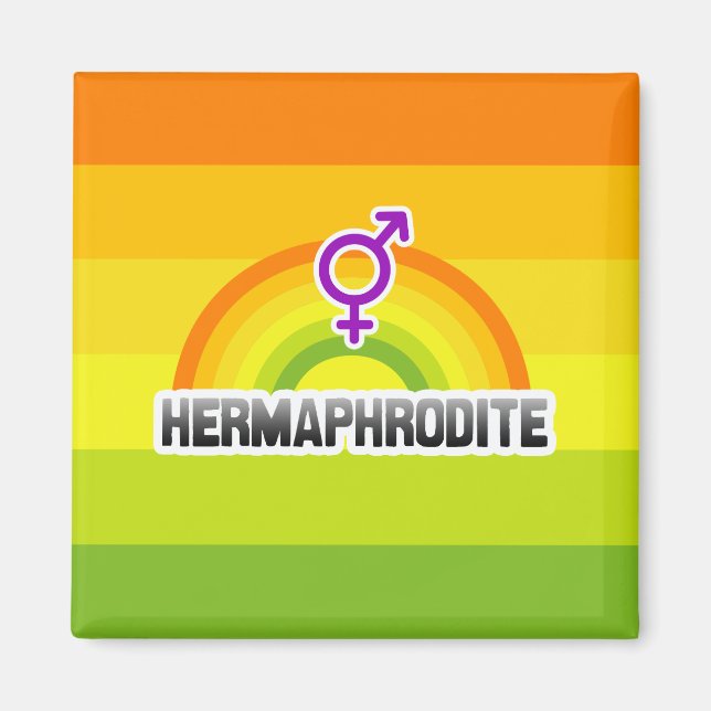 IMÁN HERMAPHRODITE RAINBOW (Frente)