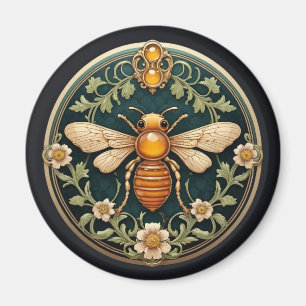 Imán Hermosa Abeja Art Nouveau