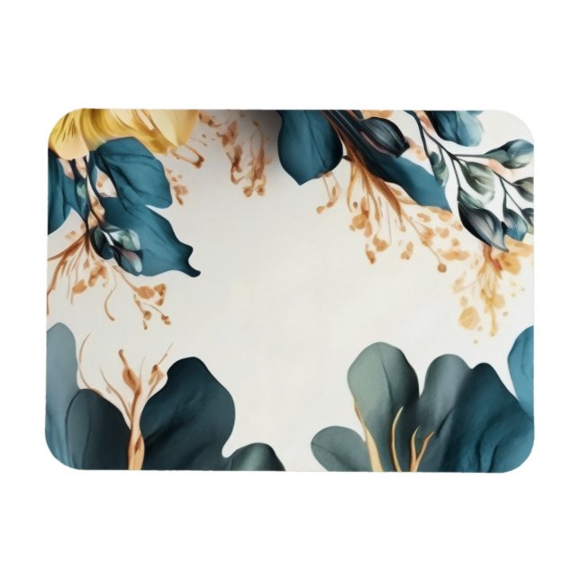 Imán Hermosa acuarela floral (Horizontal)