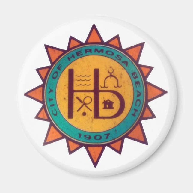 Imán Hermosa Beach Seal (Frente)