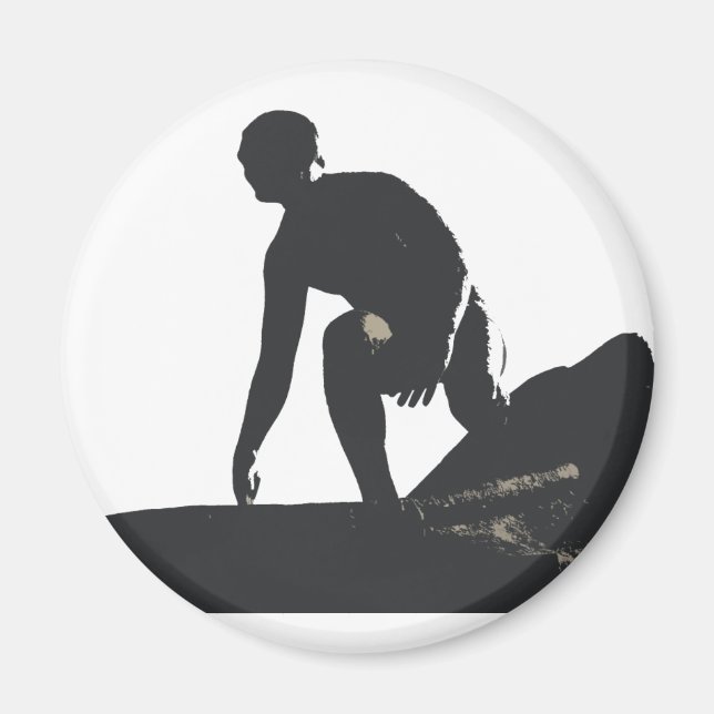 Imán Hermosa Beach Surfer Magnet (Frente)