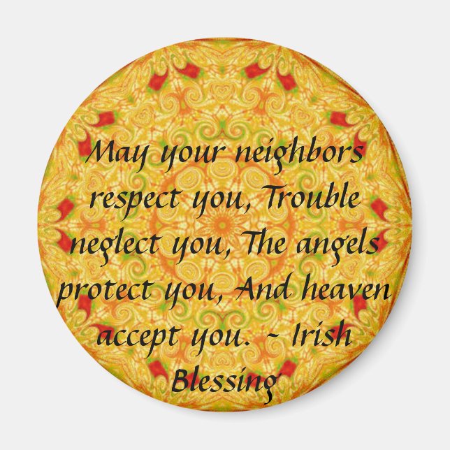 Imán Hermosa Bendición Irlandesa - IRLANDA (Frente)