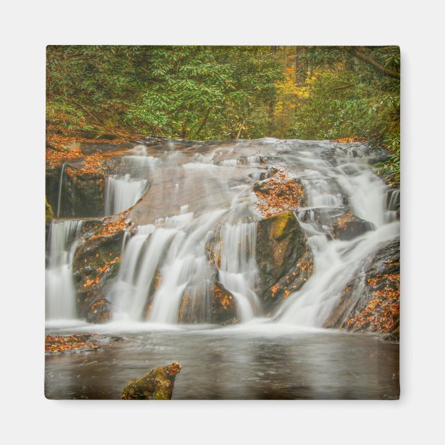 Imán Hermosa cascada de riachuelo Dukes en Georgia (Frente)
