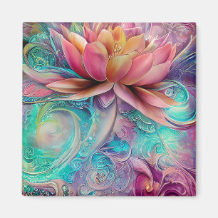 Imán Hermosa Eérea Whimsical Lotus Flower