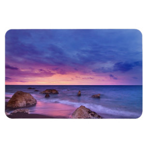 Imán Hermosa fotografía de la costa atardecer