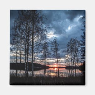Imán Hermosa fotografía del paisaje de Finlandia