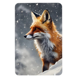 Imán Hermosa Fox en Nieve