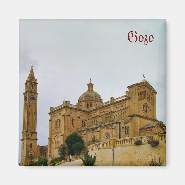 Imán Hermosa iglesia en la isla de Gozo, Malta (Frente)