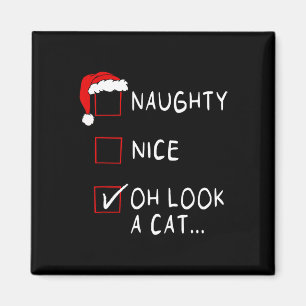 Imán Hermosa Lista Agradable Oh Mira Un Gato De Navidad