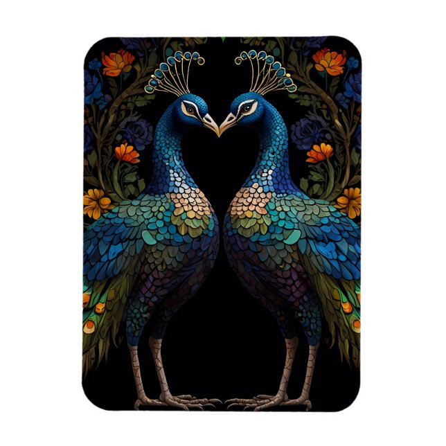 Imán Hermosa Majestic Peacock Coule (Vertical)