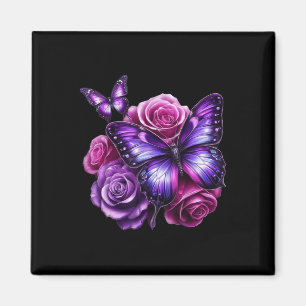 Imán Hermosa Mariposa Rosa Púrpura Mariposa Amantes G