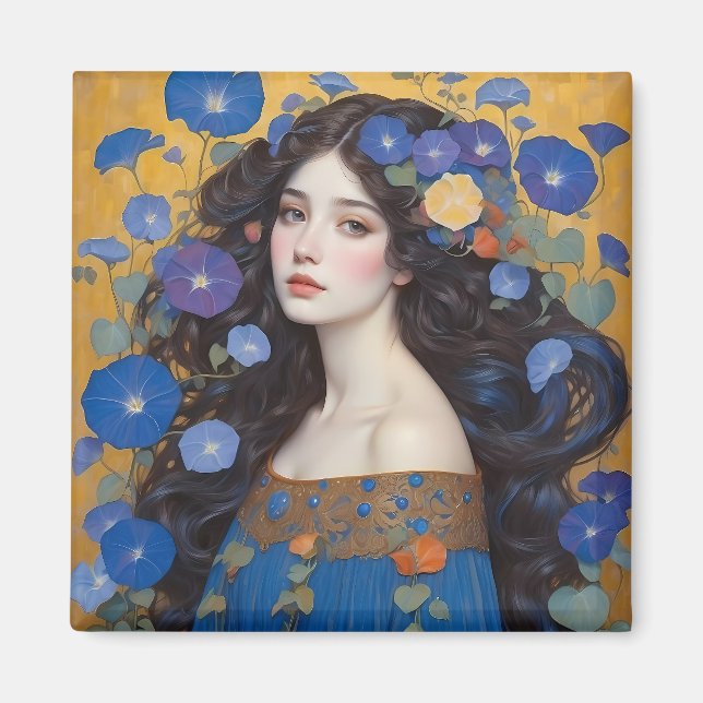 Imán Hermosa Mujer Con Glorias De Mañana (Frente)