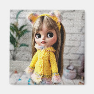 Imán Hermosa muñeca Blythe ojos grandes moda elegante d