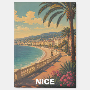 Imán Hermosa Niza Francia Promenade des Anglais Retro 