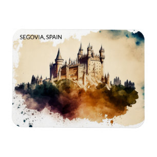 Imán Hermosa pintura del castillo de Segovia España