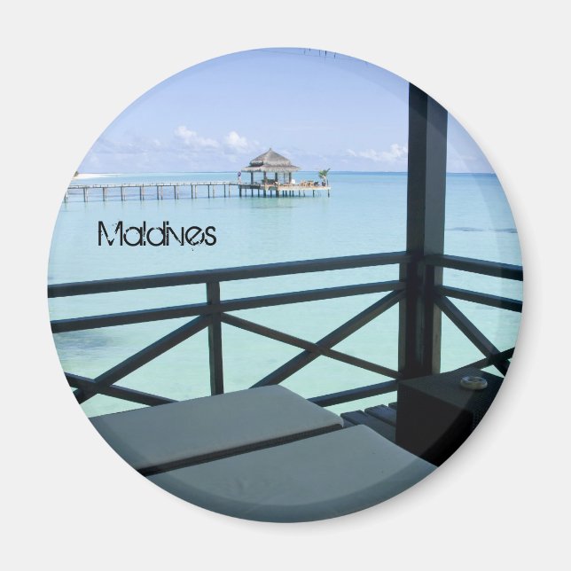 Imán Hermosa playa en maldivas (Frente)