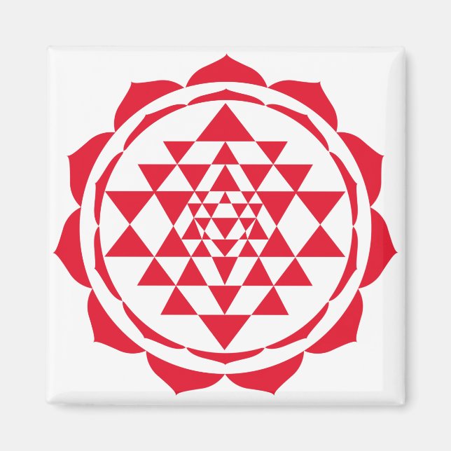 Imán Hermosa Saraswati Yantra para el crecimiento y la  (Frente)