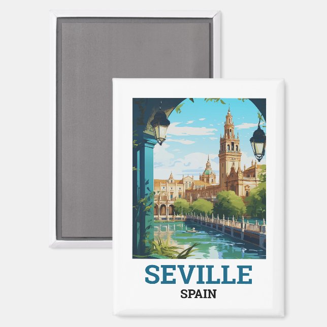 Imán Hermosa Sevilla Belleza de Andalucía España Viaje (Anverso/Reverso)