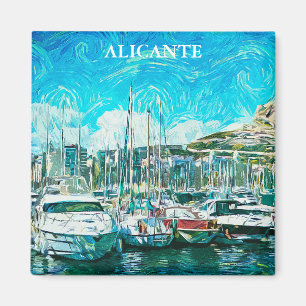 Imán Hermosa vista costera de Alicante España