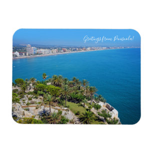 Imán Hermosa vista de Peniscola, España viaje