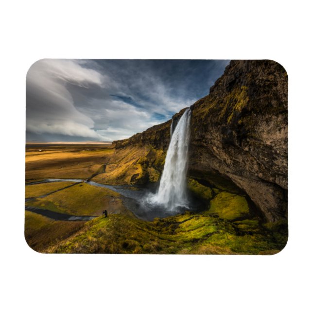 Imán Hermosa vista paisajística de Seljalandsfoss (Horizontal)