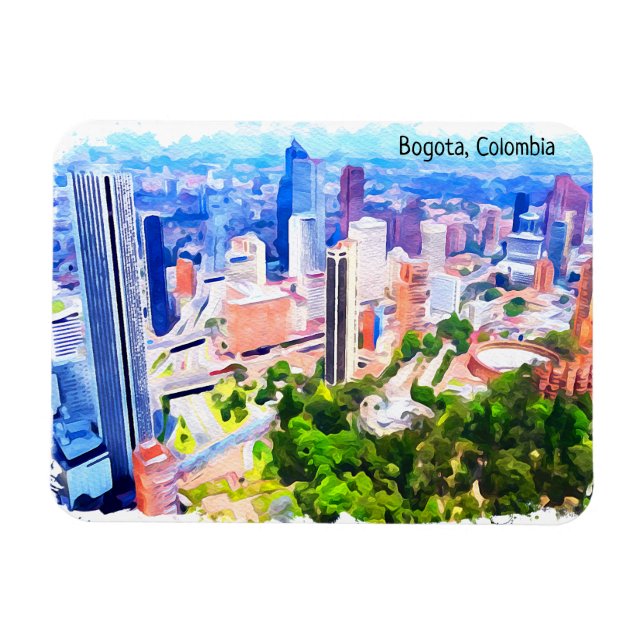 Imán Hermosa vista panorámica de Bogotá (Horizontal)