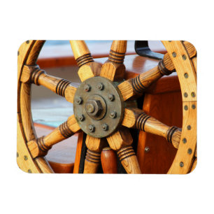 Imán Hermosa y sólida rueda de barco de madera