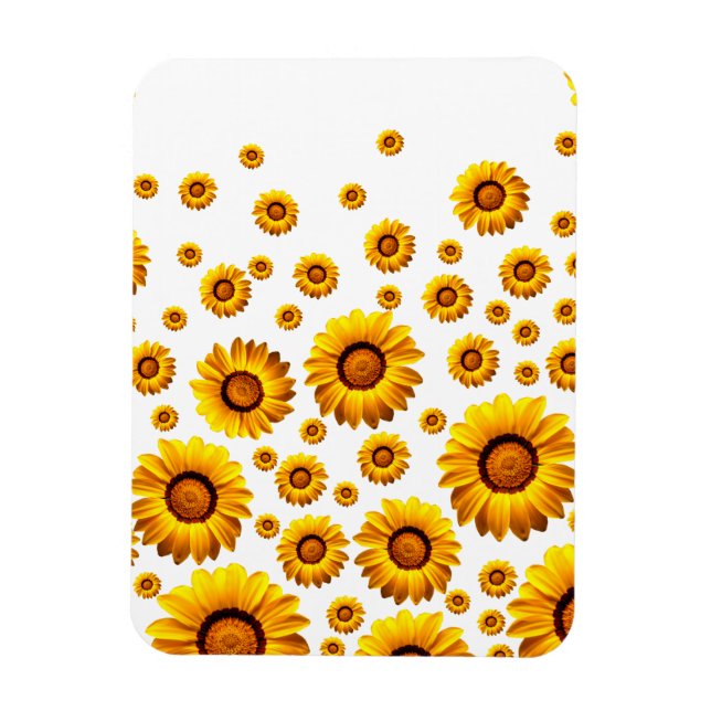 Imán Hermosas flores amarillas (Vertical)