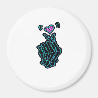 Imán Hermosas Manos De Esqueleto Con Una Señal Cardíaca