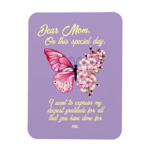 Imán Hermosas mariposas personalizan el día de la madre