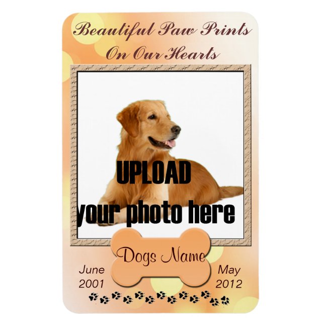 Imán Hermosas pinturas en nuestro monumento al perro de (Vertical)